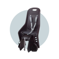 Electric Bike Polisport Bubbly Maxi Child Bike Seat - MIK HD Compatible, Black/Dark Grey