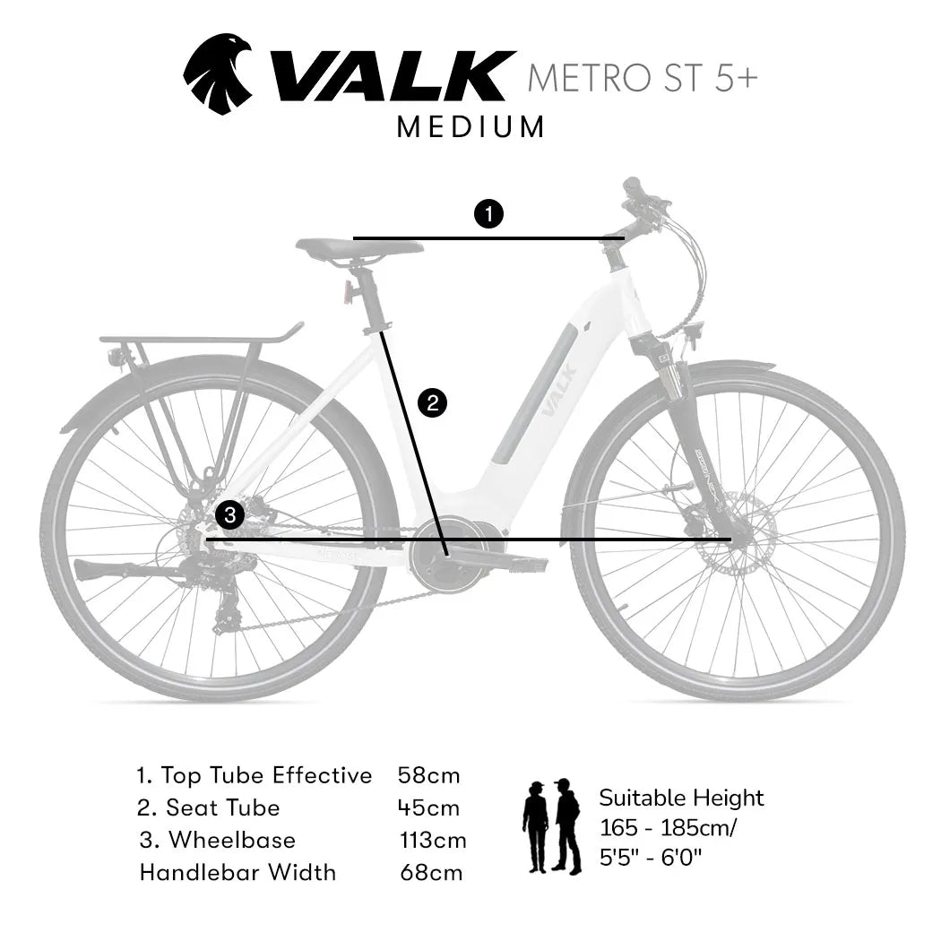 VALK Metro ST 5+ Electric Bike Mid-Drive Step-Through 6 Months Free Service