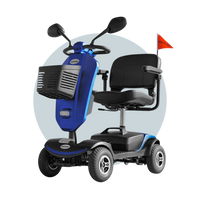 Veloz RapidRide Electric Mobility Scooter For Elderly Blue 6 Month Free Service