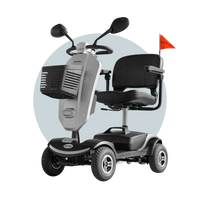 Veloz RapidRide Electric Mobility Scooter For Elderly Silver 6 Months Free Service