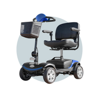 Veloz Speedy Electric Motorised Mobility Scooter, Blue 6 Months Free Service