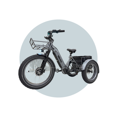 Veloz VOLTZILA Electric Trike Bike 500-750W Motor 150 Km Autonomy 20Ah Samsung Battery 200+ Kilos weight load 6 Months Free Service