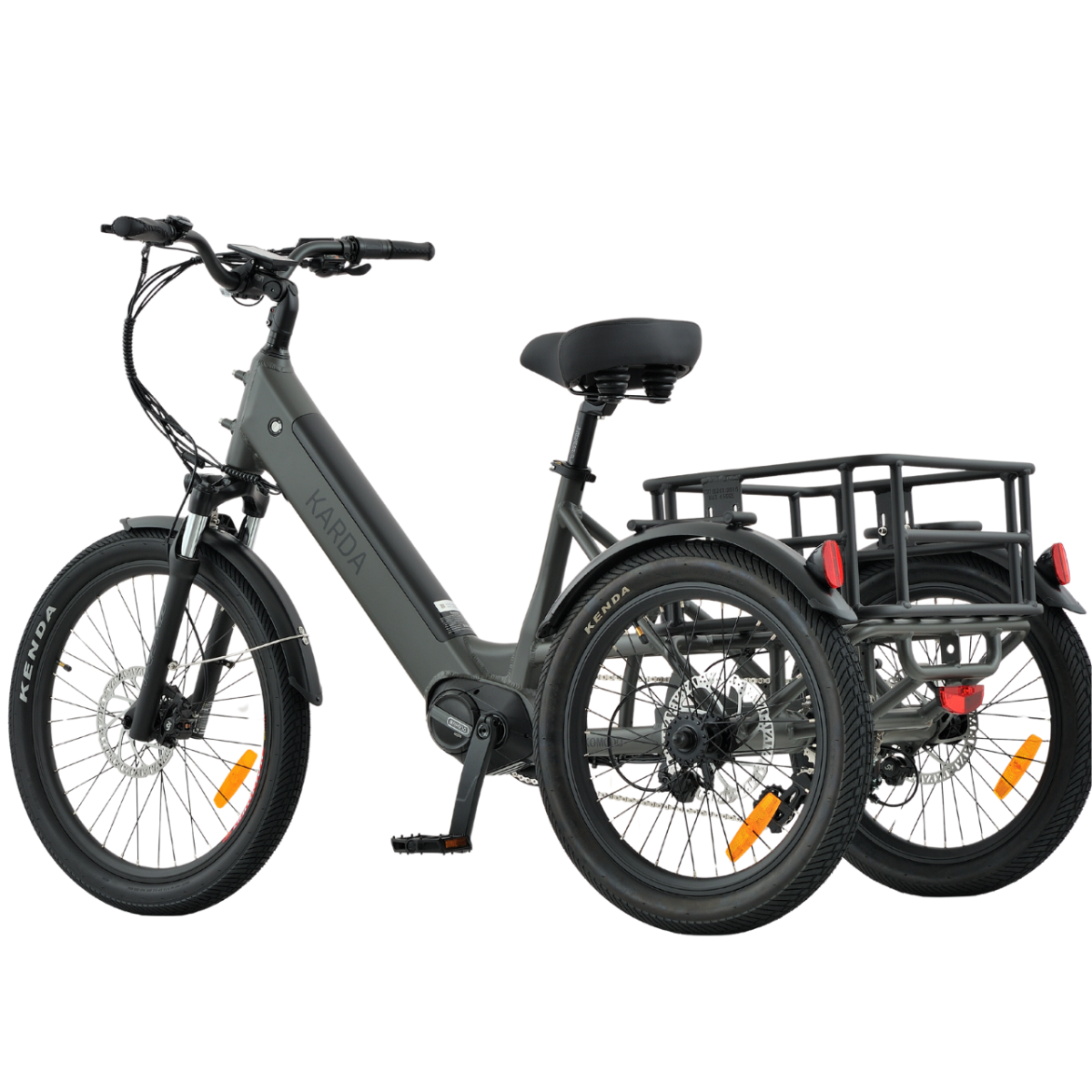 komodo 3 wheel bicycle Karda Komodo eTrike with Reverse 250W Mid‑Drive