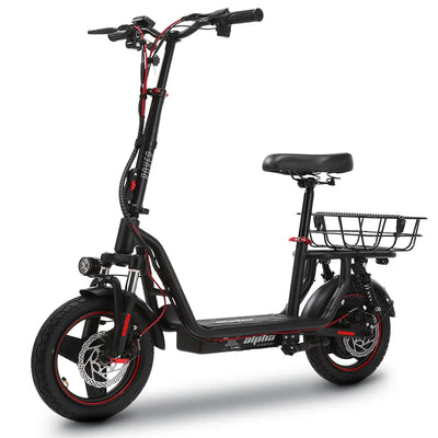 Valk Turbo V8 eScooter with Seat, 500W 48V 25km/h 30km Range 6 Months Free Service