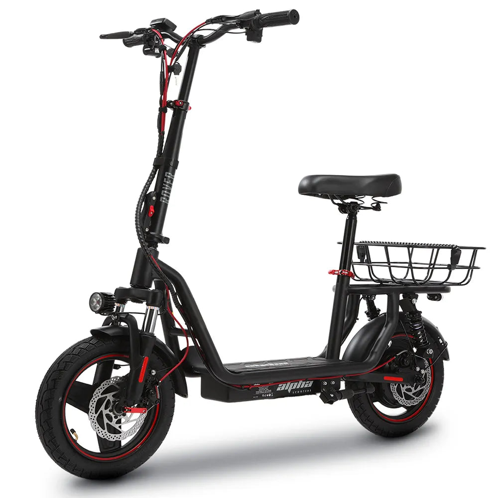 Valk Turbo V8 eScooter with Seat, 500W 48V 25km/h 30km Range 6 Months Free Service