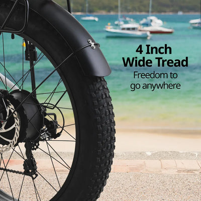 VALK Electric Fat Tyre Cruiser Bike with Throttle Step-Through eBike 6 Months Free Service