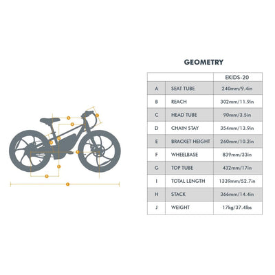 Eunorau EKIDS-20 eBike 250W Motor 10Ah Battery 6 Months Free Service