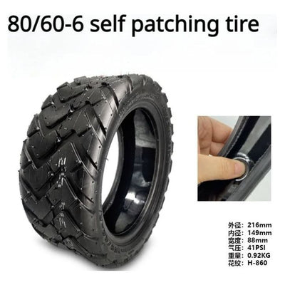 Tyre 80/60-6 Puncture Proof Tyre 10 Inch To Suit Veloz V1, V2, Dragon GTR V2 Tyre 80/60-6