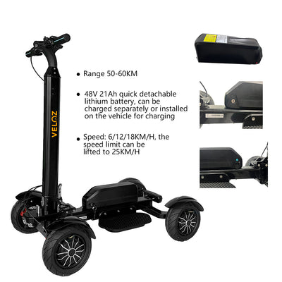 Veloz Electric Scooter Golf Model 2024 with reverse!! 2400 Watts Motor  20Ah Battery 6 Months Free Service