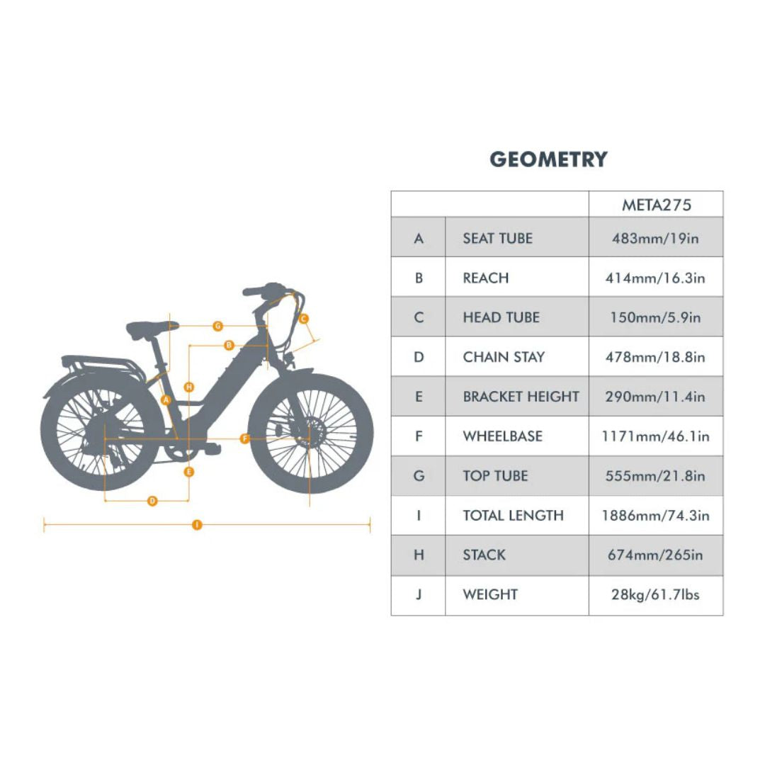 Eunorau META 275 2.0 eBike 250W Motor 15Ah Battery 6 Months Free Service