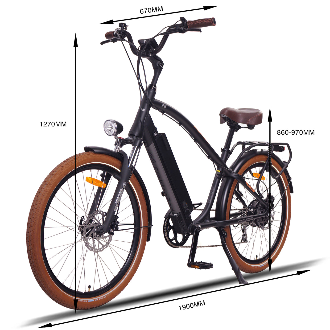 NCM Miami Cruiser Electric Bike, E-Bike, 250W-500W, 48V 16Ah 6 Months Free Service