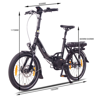 NCM Paris Max Folding E-Bike 250W-500W 36V 14Ah Battery 6 Months Free Service