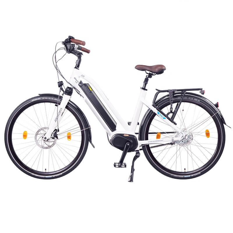 NCM Milano Max N8R Trekking E-Bike, City-Bike, 250W Motor, 36V 16Ah 576Wh Battery [White 28"]