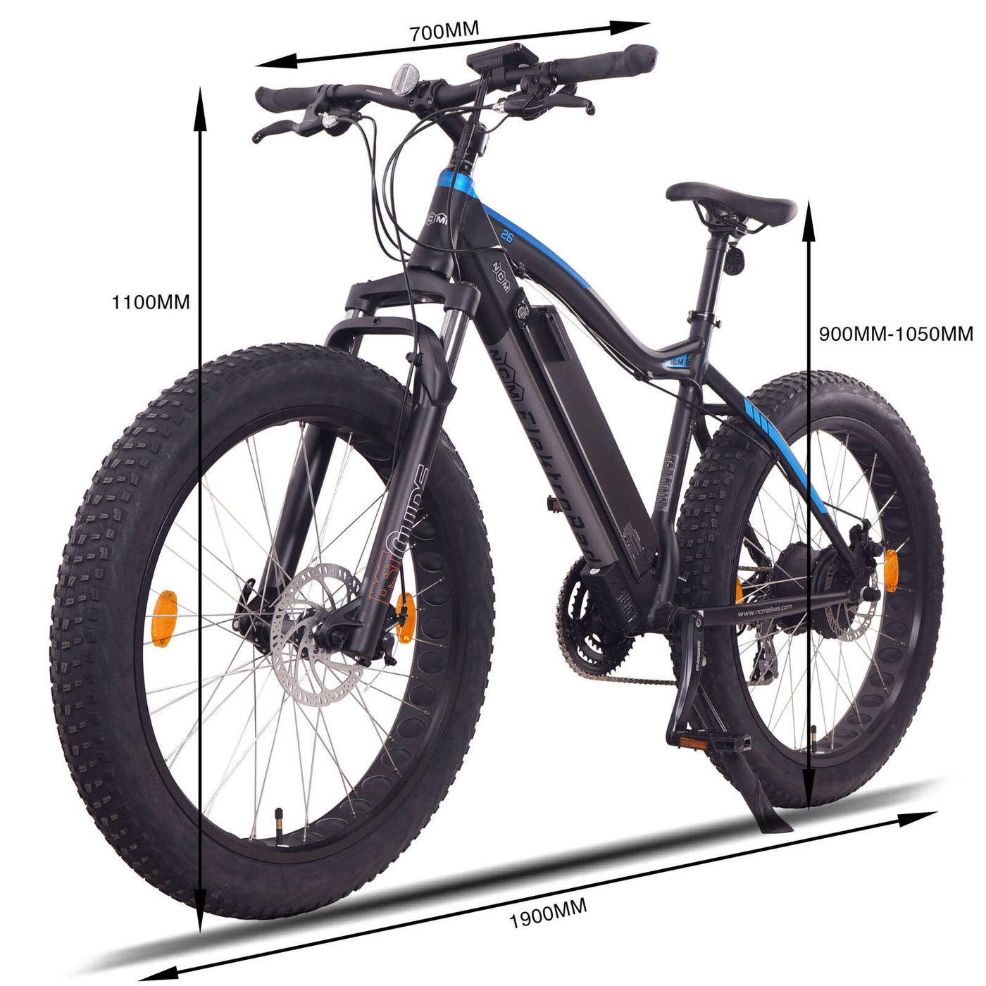 NCM Aspen Fat Electric Bike 500W Peak Motor 13Ah Battery 6 Months Free Service