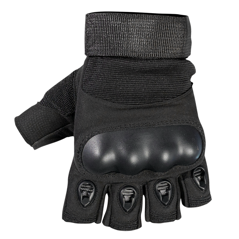 Gloves Finglerless Easy-Ride Color Black Knuckle Protection