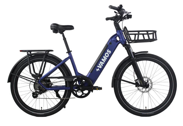 Vamos Electric Bike Model El Rapido Legal Street Bafang Motor Shimano Components 6 Months Free Service