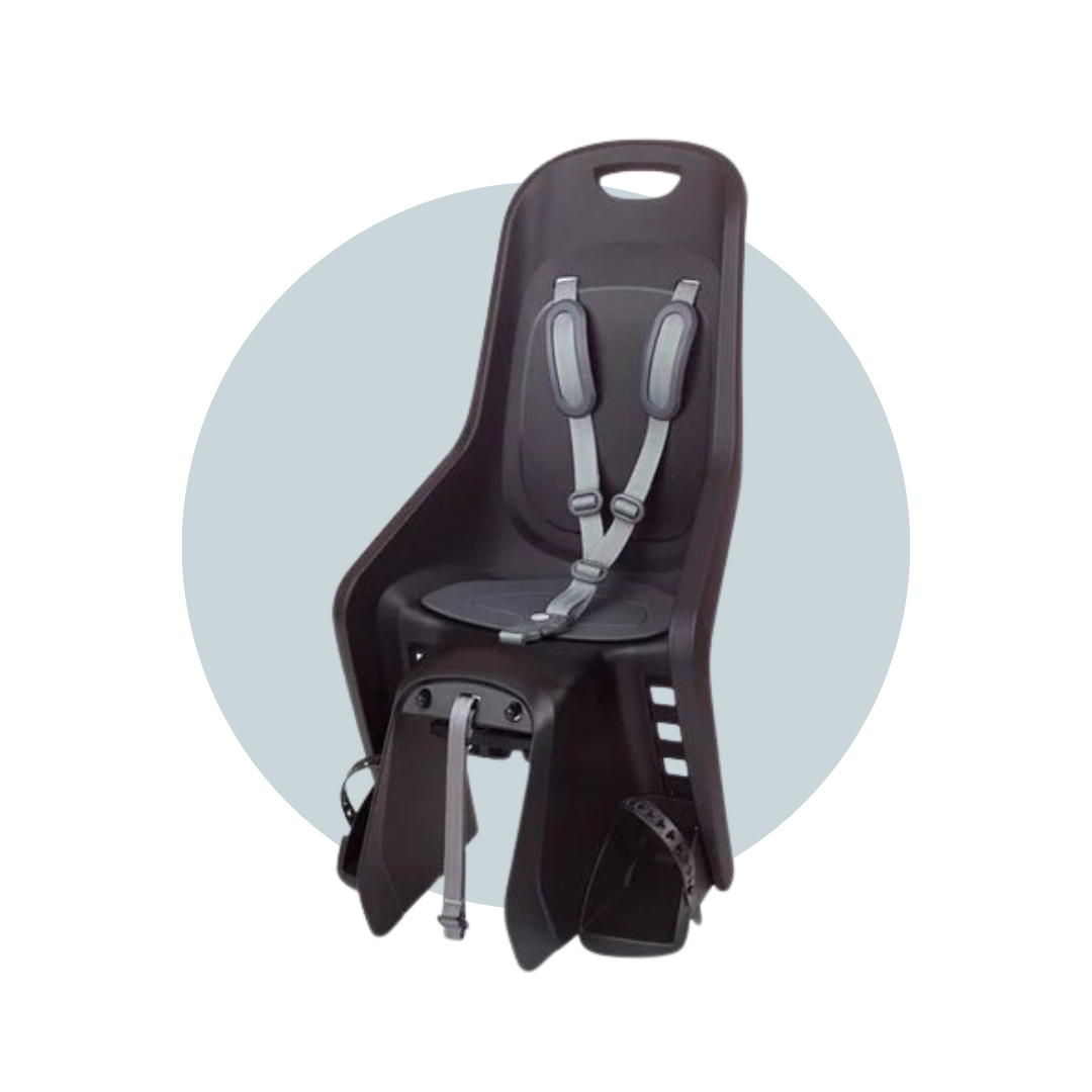 Electric Bike Polisport Bubbly Maxi Child Bike Seat - MIK HD Compatible, Black/Dark Grey