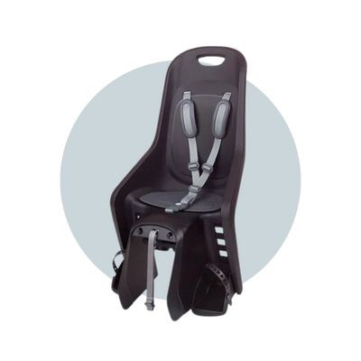 Electric Bike Polisport Bubbly Maxi Child Bike Seat - MIK HD Compatible, Black/Dark Grey