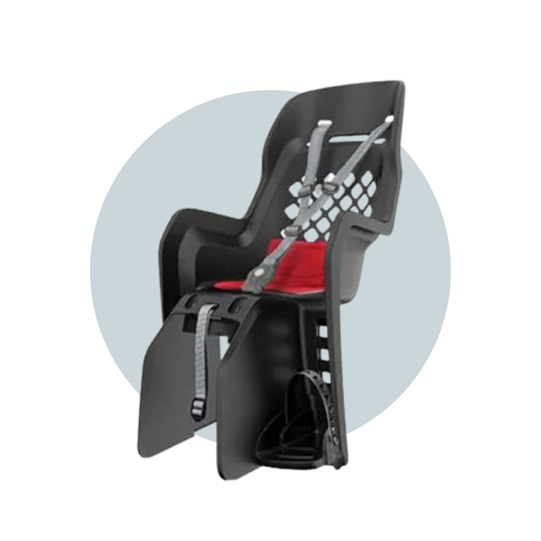 Electric Bike Polisport JOY Baby Seat with Rack Mounting and Extra Ventilation in Dark Grey