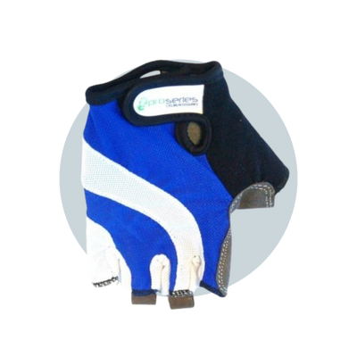 Gloves, Pro-series, Amara palm w/GEL inserts, S, BLUE/white