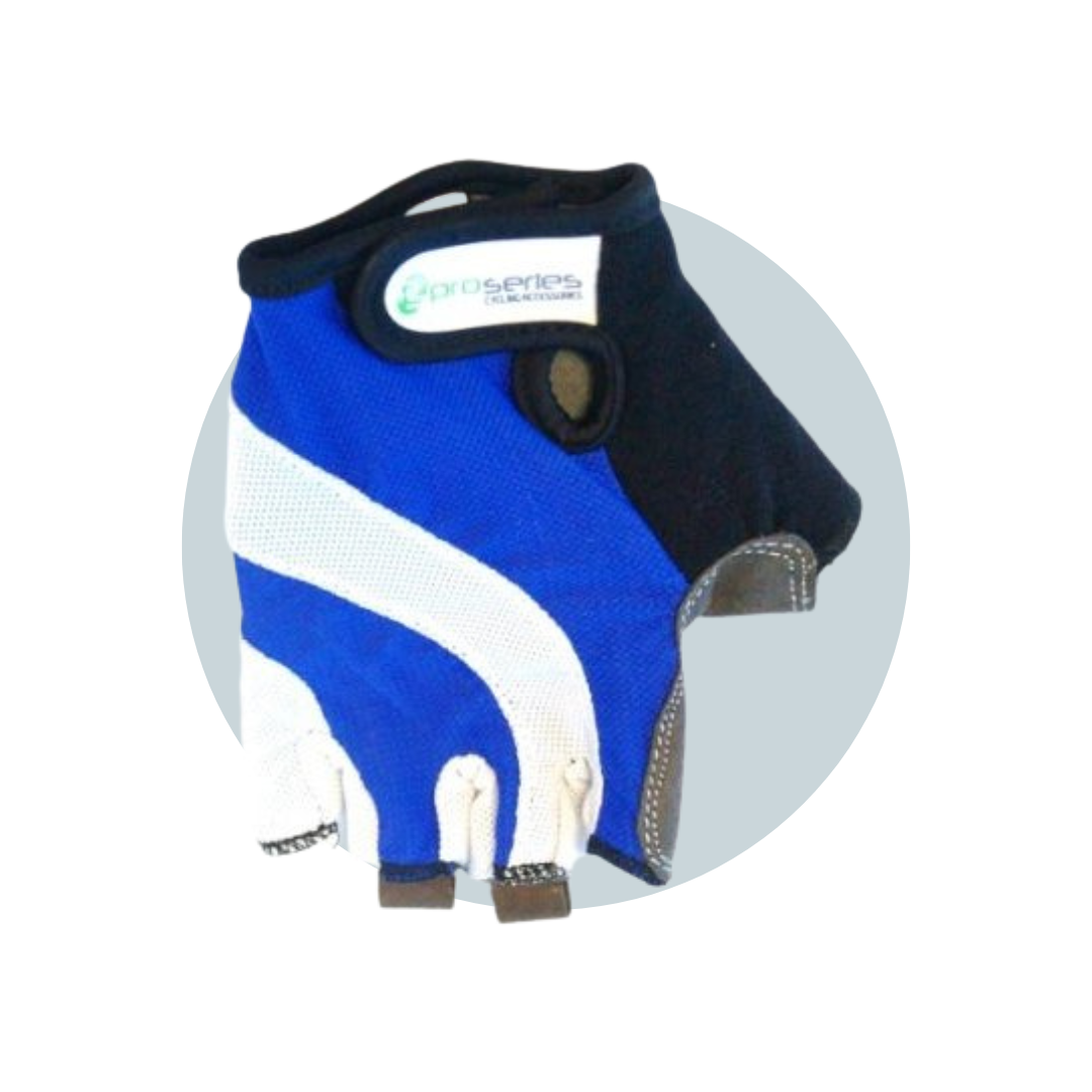 Gloves, Pro-series, Amara palm w/GEL inserts, XS, BLUE/white
