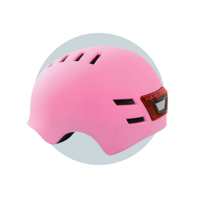 HELMET FRONT & REAR LIGHTS Bicycle/ Scooter Safety helmet