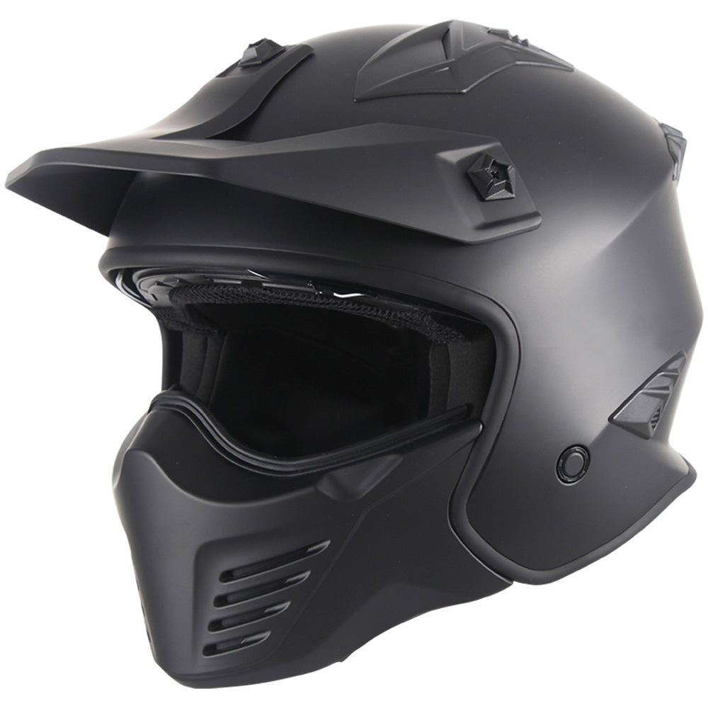 Helmet Full Face Removable Chin RXT Warrior 2 Matte Black Helmet