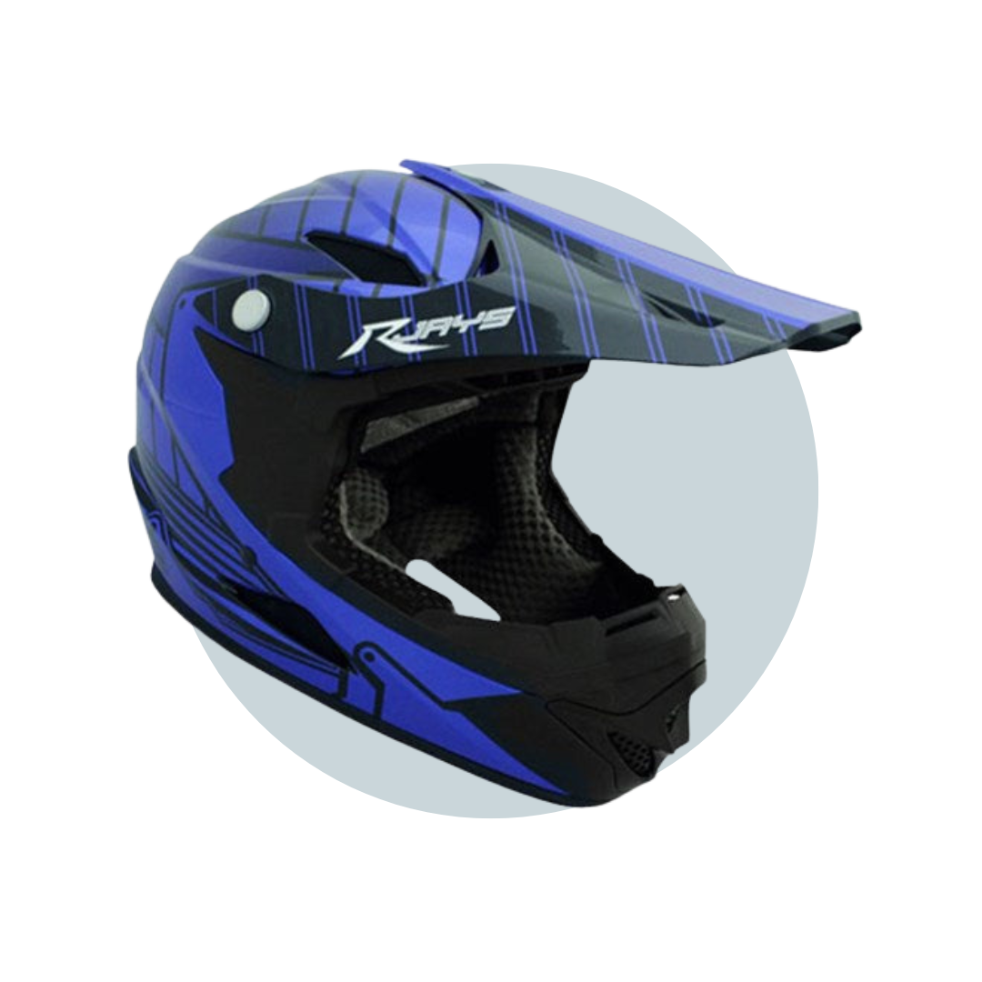 Helmet RJays Mach 6 Blue Black XL