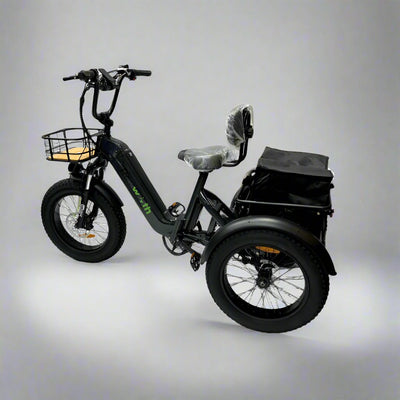 Veloz Revwith Electric Trike Bike Model 2024 with reverse 120 Km Autonomy Samsung Battery 150+ Kilos weight load 6 Months Free Service