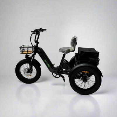 Veloz Revwith Electric Trike Bike Model 2024 with reverse 120 Km Autonomy Samsung Battery 150+ Kilos weight load 6 Months Free Service