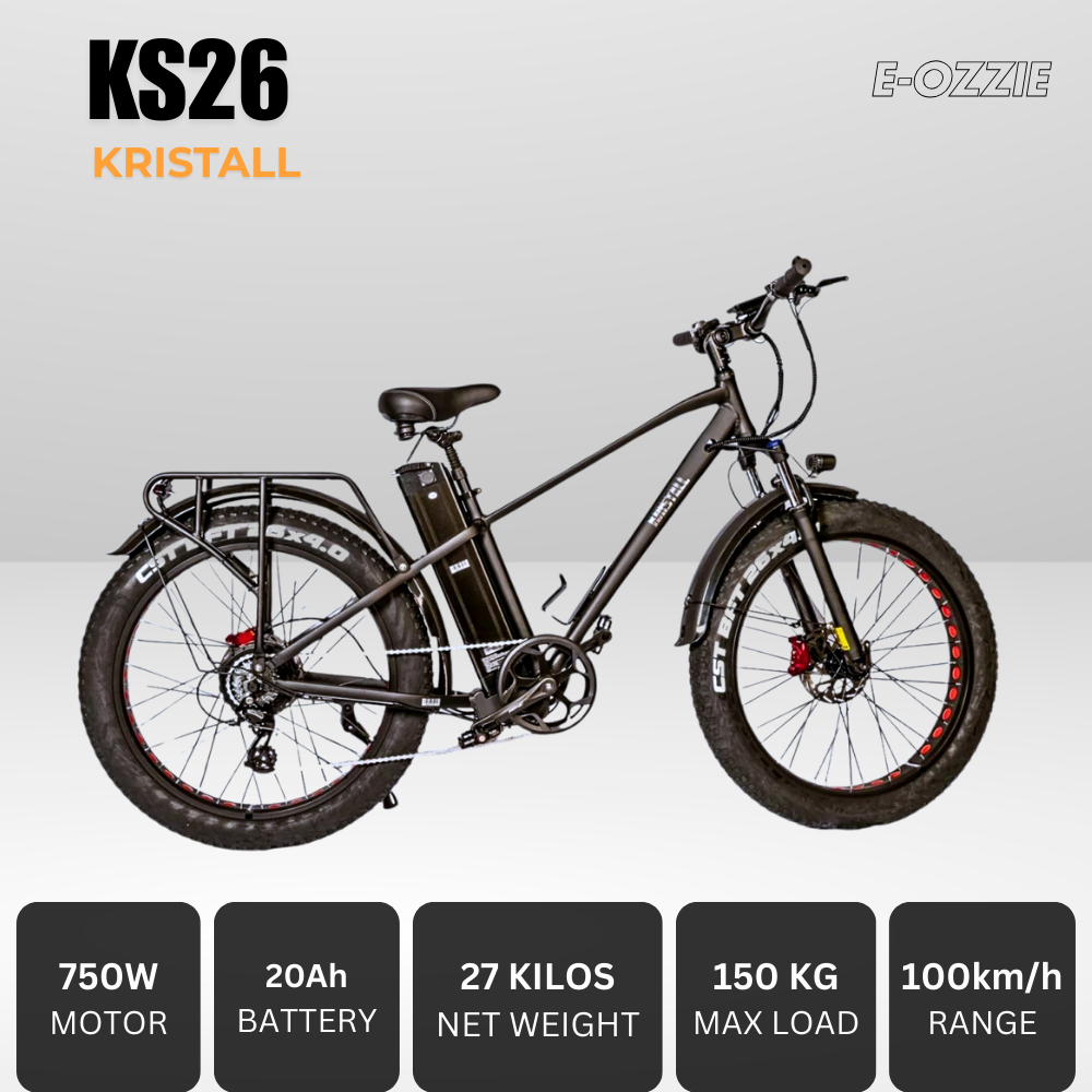 KRISTALL KS26 48V Electric Bike 20AH Battery Free Phone Holder + Bag  6 Months Free Service