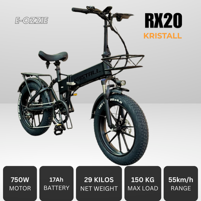 KRISTALL RX20 ELECTRIC BIKE Free Phone Holder + Bag  6 Months Free Service