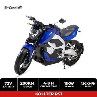 Kollter RS1/Tinbot Electric Motorcycle 120 Km/hr 200 Km Range Samsumg Battery