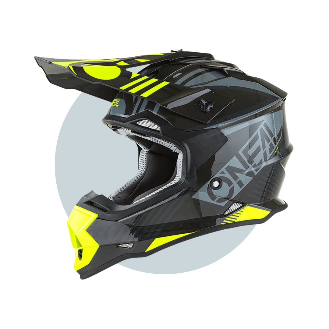 ONEAL 2022 2 SERIES RUSH GREY / NEON YELLOW KIDS HELMET