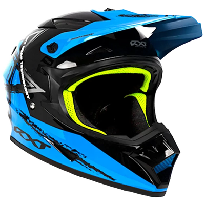 Warrior II Off Road Full Face Helmet Electric Scooters and eBikes BLUE