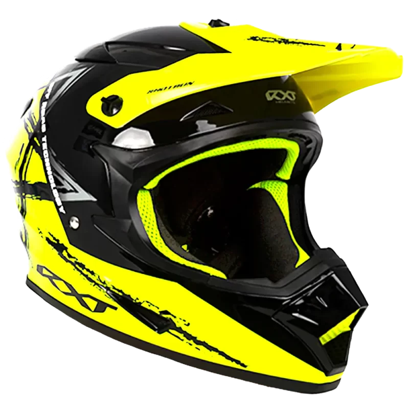 Warrior II Off Road Full Face Helmet Electric Scooters and eBikes YELLOW