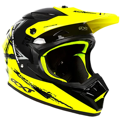 Warrior II Off Road Full Face Helmet Electric Scooters and eBikes YELLOW
