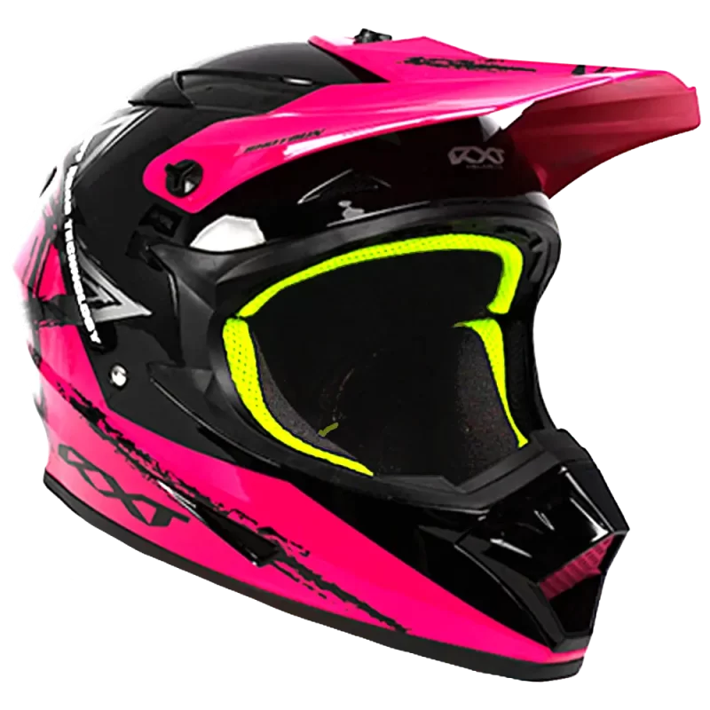 Warrior II Off Road Full Face Helmet Electric Scooters and eBikes BLACK PINK