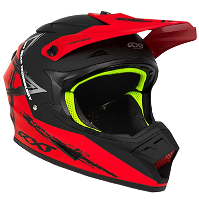 Warrior II Off Road Full Face Helmet Electric Scooters and eBikes RED