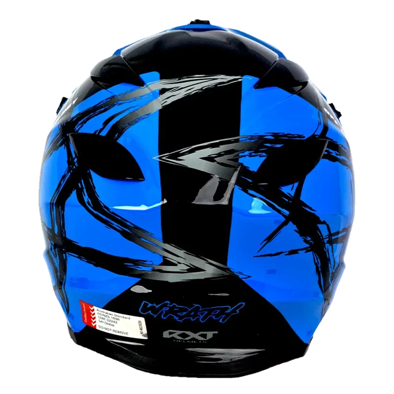 Warrior II Off Road Full Face Helmet Electric Scooters and eBikes BLUE