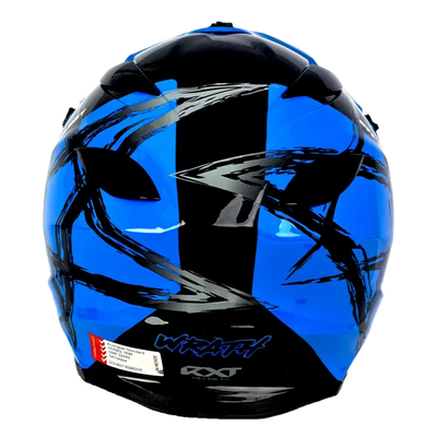 Warrior II Off Road Full Face Helmet Electric Scooters and eBikes BLUE