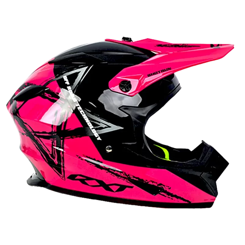 Warrior II Off Road Full Face Helmet Electric Scooters and eBikes BLACK PINK