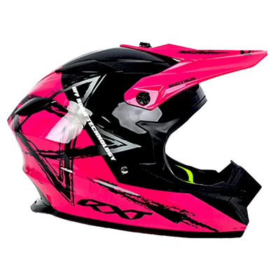 Warrior II Off Road Full Face Helmet Electric Scooters and eBikes BLACK PINK