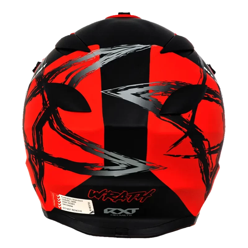 Warrior II Off Road Full Face Helmet Electric Scooters and eBikes RED