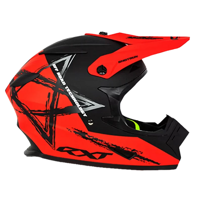 Warrior II Off Road Full Face Helmet Electric Scooters and eBikes RED