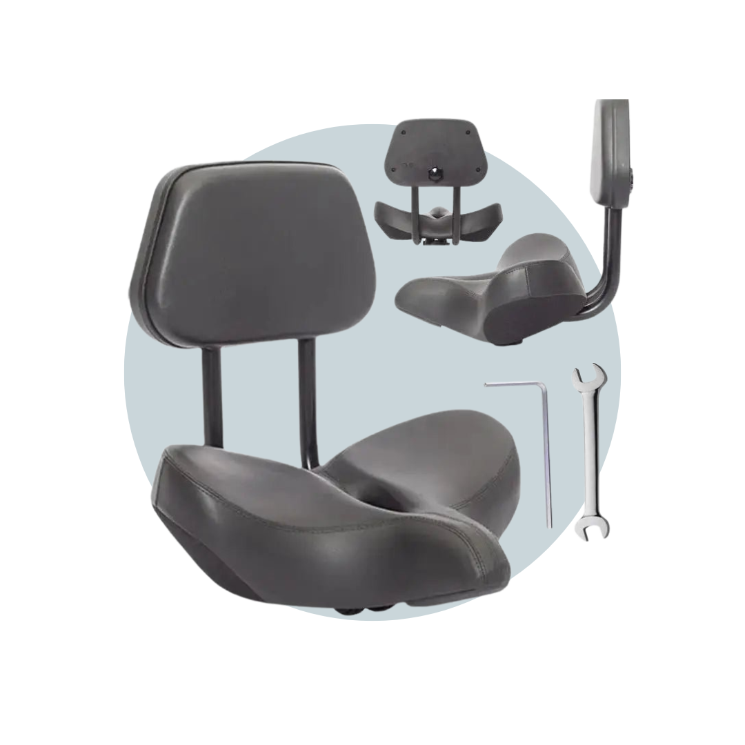 Seat With Backrest Comfortable Breathable For Electric Scooter Bike or Trike