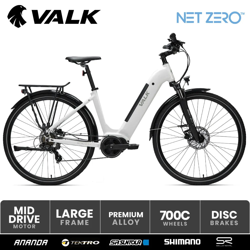 VALK Metro ST 5+ Electric Bike Mid-Drive Step-Through 6 Months Free Service