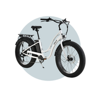 VALK Electric Fat Tyre Cruiser Bike with Throttle Step-Through eBike 6 Months Free Service