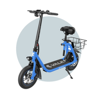 Valk Basket-Volt Blue Electric Scooter with Seat 6 Months Free Service