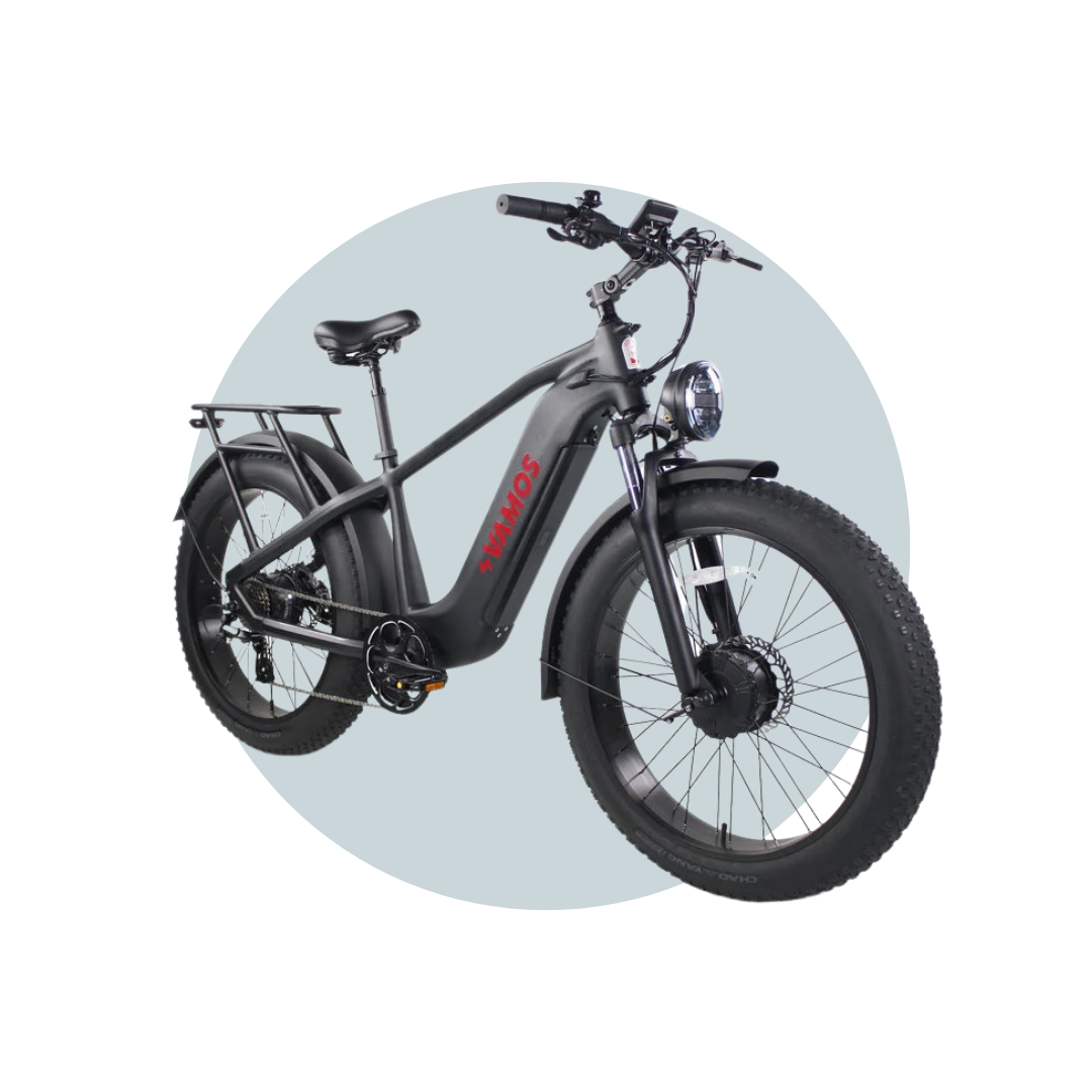 Vamos Electric Bike Model EL HEFE DUAL MOTOR All Terrain 200 kilos Load 750Watts Motor 6 Month Free Service